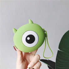 Load image into Gallery viewer, Q UNCLE Cartoon Coin Purse Girls Purse Kawaii Mini Wallet Chain Zipper Silicone Headphone Key Storage Bag Mini Crossbody Bag