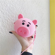 Load image into Gallery viewer, Q UNCLE Cartoon Coin Purse Girls Purse Kawaii Mini Wallet Chain Zipper Silicone Headphone Key Storage Bag Mini Crossbody Bag