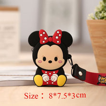 Load image into Gallery viewer, Q UNCLE Cartoon Coin Purse Girls Purse Kawaii Mini Wallet Chain Zipper Silicone Headphone Key Storage Bag Mini Crossbody Bag