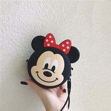 Load image into Gallery viewer, Q UNCLE Cartoon Coin Purse Girls Purse Kawaii Mini Wallet Chain Zipper Silicone Headphone Key Storage Bag Mini Crossbody Bag
