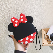 Load image into Gallery viewer, Q UNCLE Cartoon Coin Purse Girls Purse Kawaii Mini Wallet Chain Zipper Silicone Headphone Key Storage Bag Mini Crossbody Bag