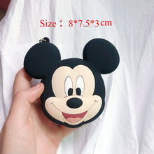Load image into Gallery viewer, Q UNCLE Cartoon Coin Purse Girls Purse Kawaii Mini Wallet Chain Zipper Silicone Headphone Key Storage Bag Mini Crossbody Bag